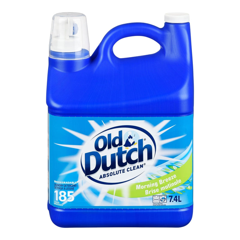 Old Dutch Absolute Clean Liquid Laundry Detergent, Morning Breeze Scent, 185-Load, 7.4-L C1
