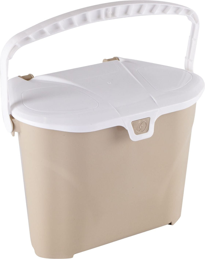 Orbis Plastic Compost Bin with Handle, White/Beige, 7-L R5