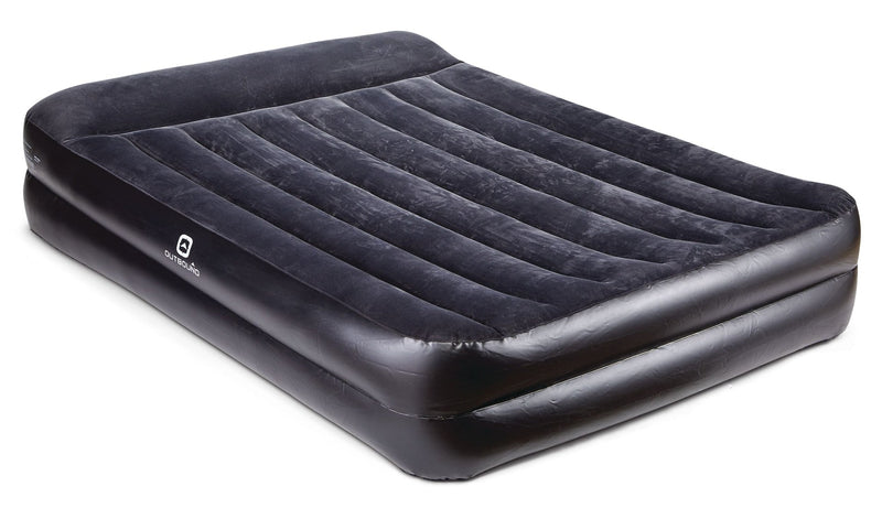 Outbound Queen Double-High Inflatable Air Mattress/Airbed with Built-In 120V Pump & Pillow A3