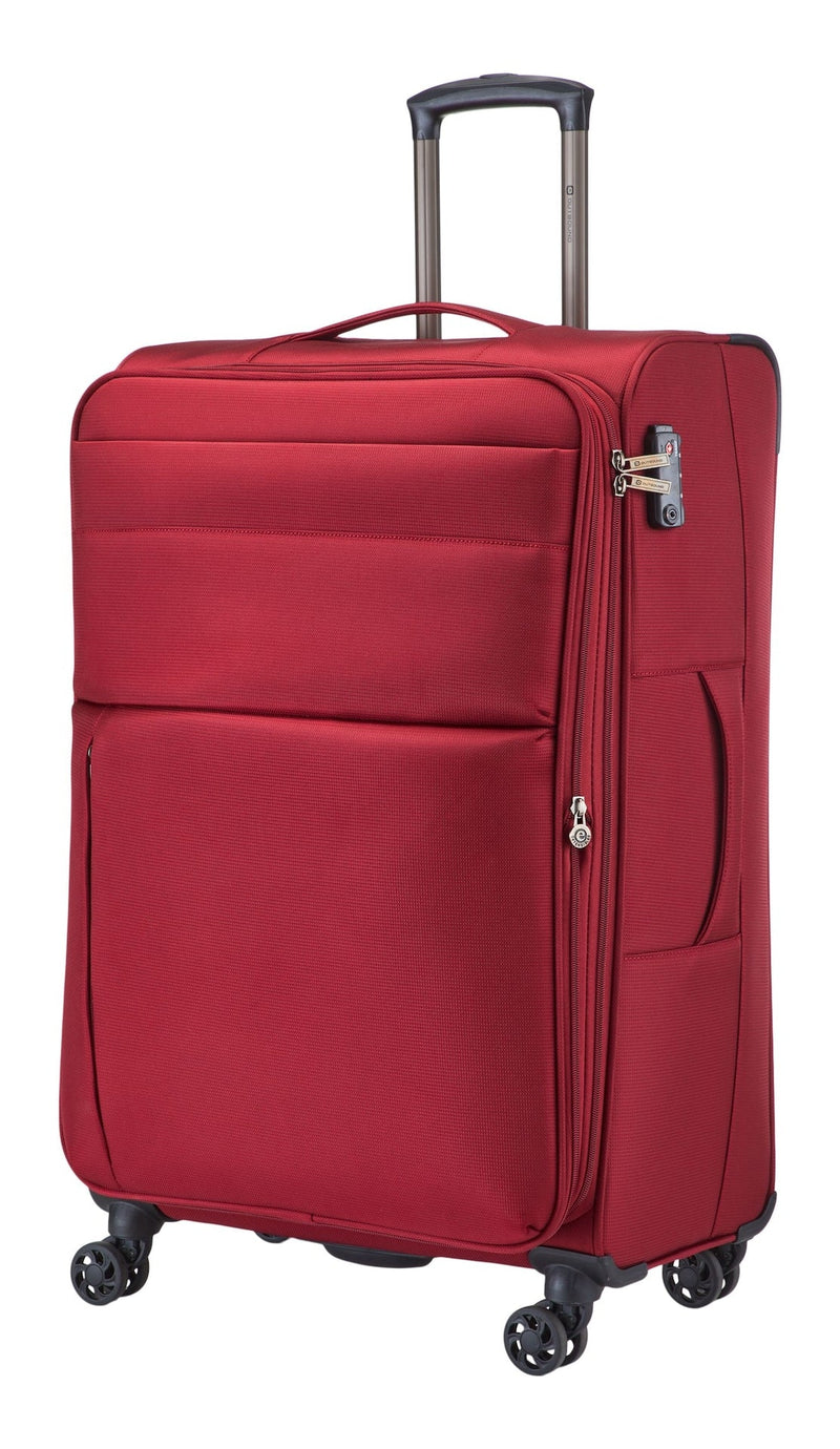 Outbound Softside Large Luggage, Wheeled, Red Q7