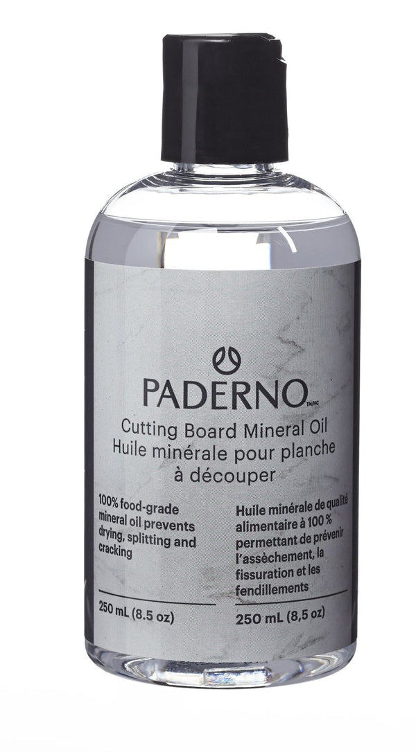 PADERNO 100% Food-Grade Mineral Oil Treatment For Cutting Boards, 250-mL D1