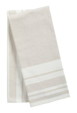 PADERNO All-Purpose Striped Cotton Kitchen Towels, Beige, 2-pk