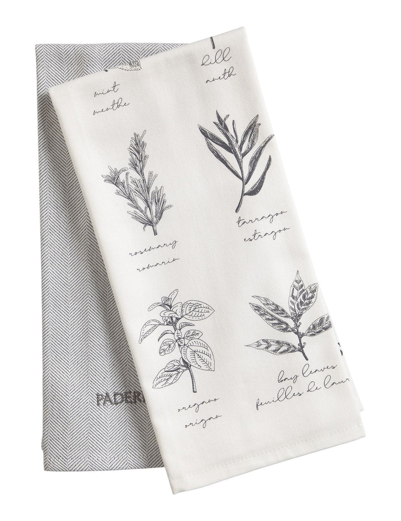 PADERNO All-Purpose Vegetable-Print Cotton Kitchen Towels, 2-pk B8