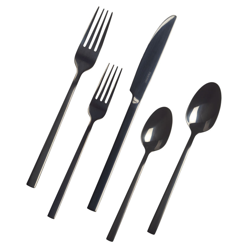 PADERNO Belvedere Stainless Steel Flatware Set, Serves 4, 20-pc, Black T8