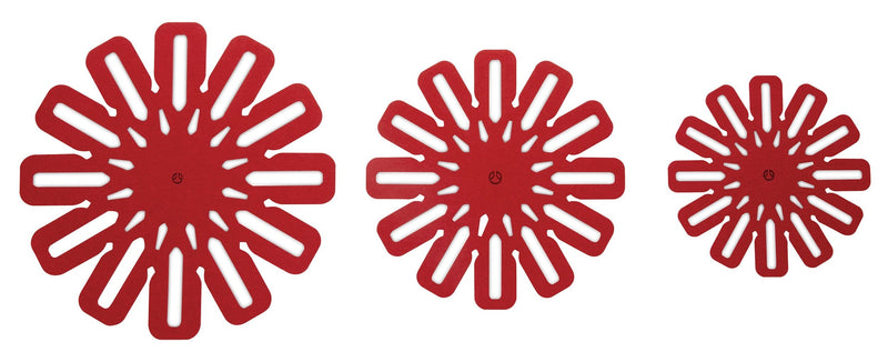 PADERNO Classic Cookware Protectors for Pots and Pans, Red, 5-pc K6