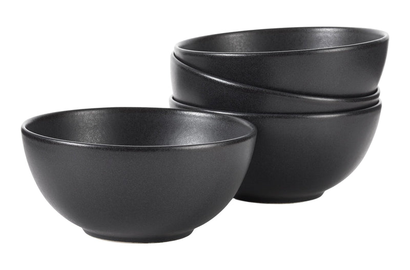 Paderno Dorset All-Purpose Stoneware Bowl, Oven Safe, 4-pk, Black Reactive D3