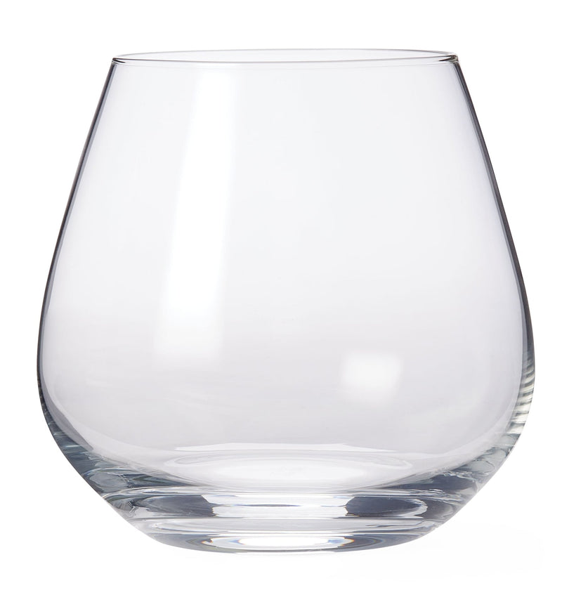 PADERNO Professional Afton Stemless Wine Glasses, Clear, 20.4-oz, 4-pk O2