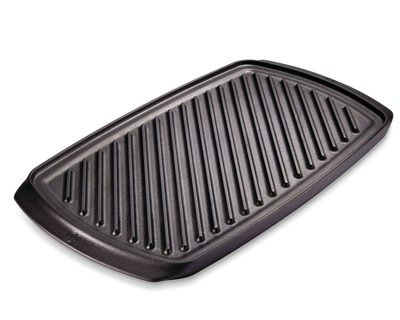 PADERNO Signature Cast Iron Reversible Grill & Griddle, BBQ & Oven Safe, Black, 20-in x 10-in N4