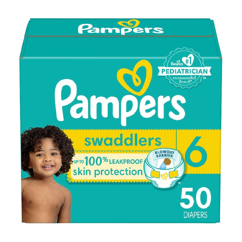Pampers Swaddlers Size 6 Leak-Free Diapers, 50-pc Y2