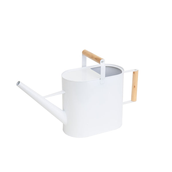 Panacea Nordic Habitat Wood Finish Watering Can, White, 2-Gal N5