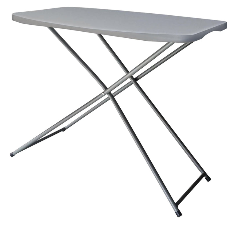 Peakform Height Adjustable Plastic & Metal Portable Folding Activity Table, Indoor/Outdoor, White X7