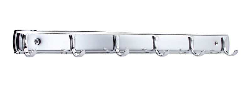 Peerless Stainless Steel 6-Hook Rail, Chrome, 19-in Q0