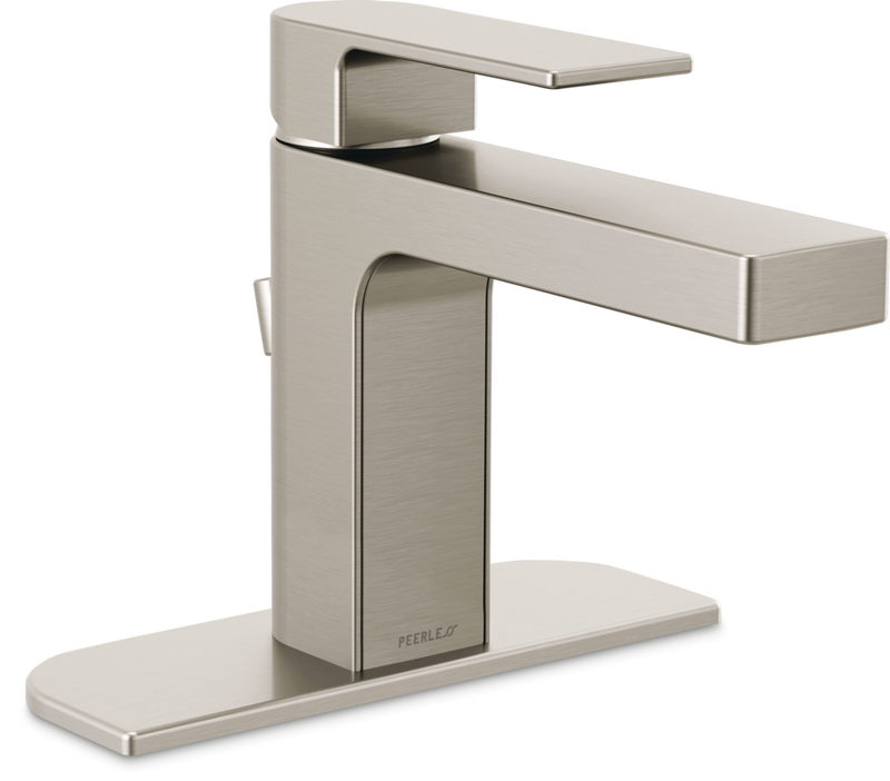 Peerless Xander Single Handle Rigid Spout Single Hole Bathroom Sink Faucet WaterSense Certified, Brushed Nickel M0