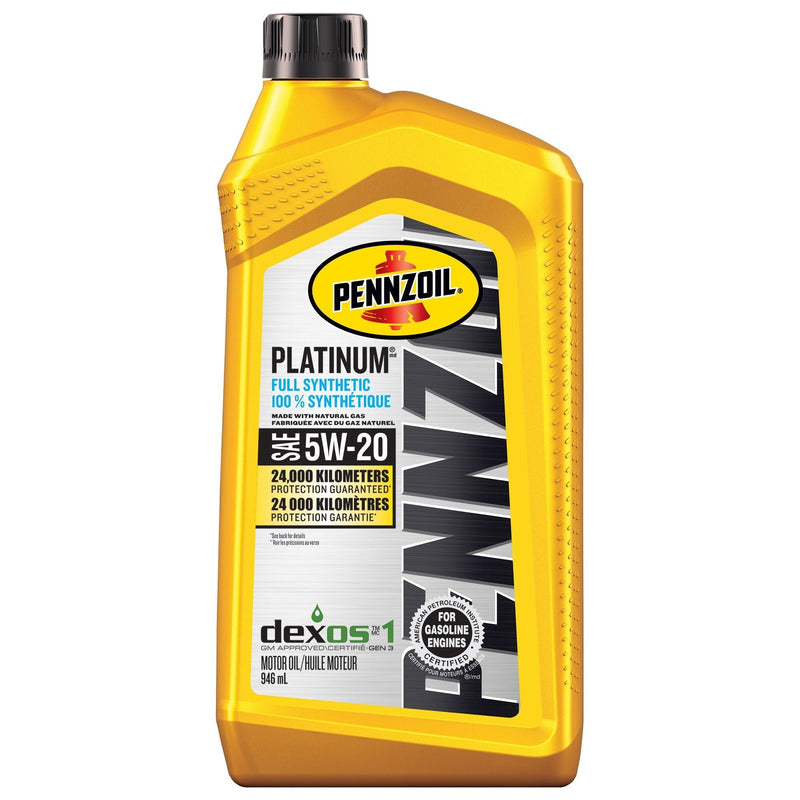 Pennzoil Platinum 5W20 Synthetic Engine/Motor Oil, 946-mL R4
