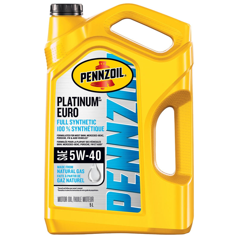 Pennzoil Platinum Euro 5W40 Synthetic Engine/Motor Oil, 5-L F4