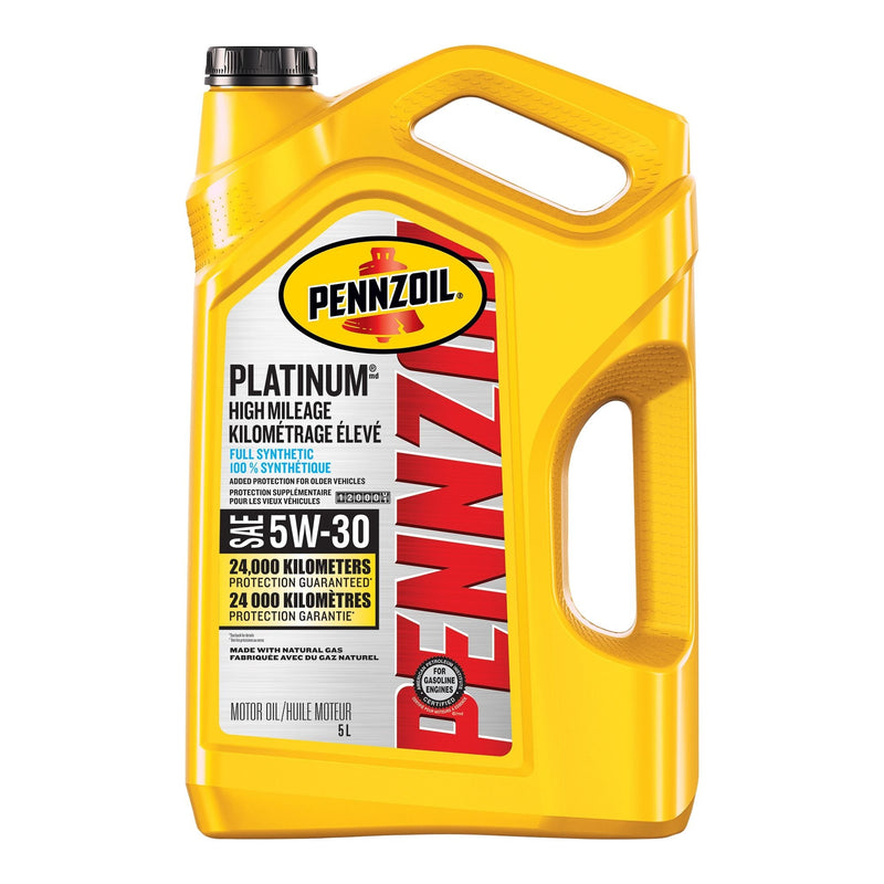 Pennzoil Platinum High Mileage 5W30 Synthetic Engine/Motor Oil, 5-L S0