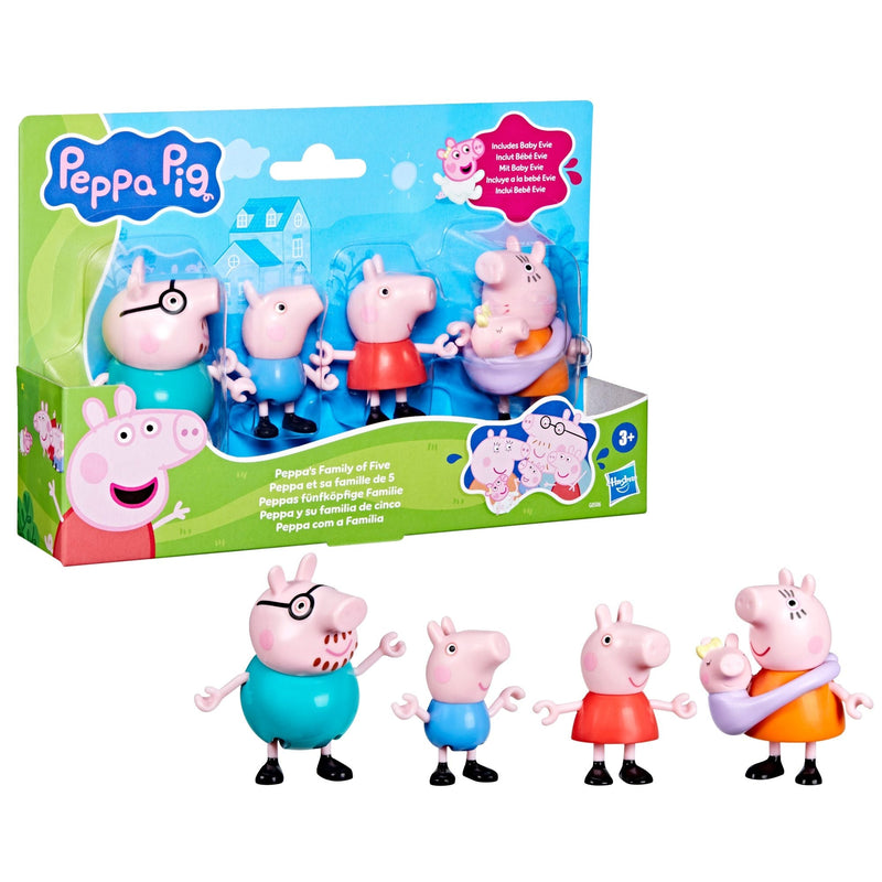 Peppa Pig & Family Figure Playset for Ages 3+, 4-pc C9