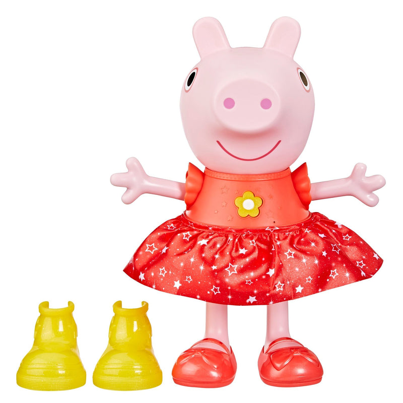Peppa Pig Peppa’s Muddy Puddles Party Singing and Dancing Doll, English, Ages 3+ O2
