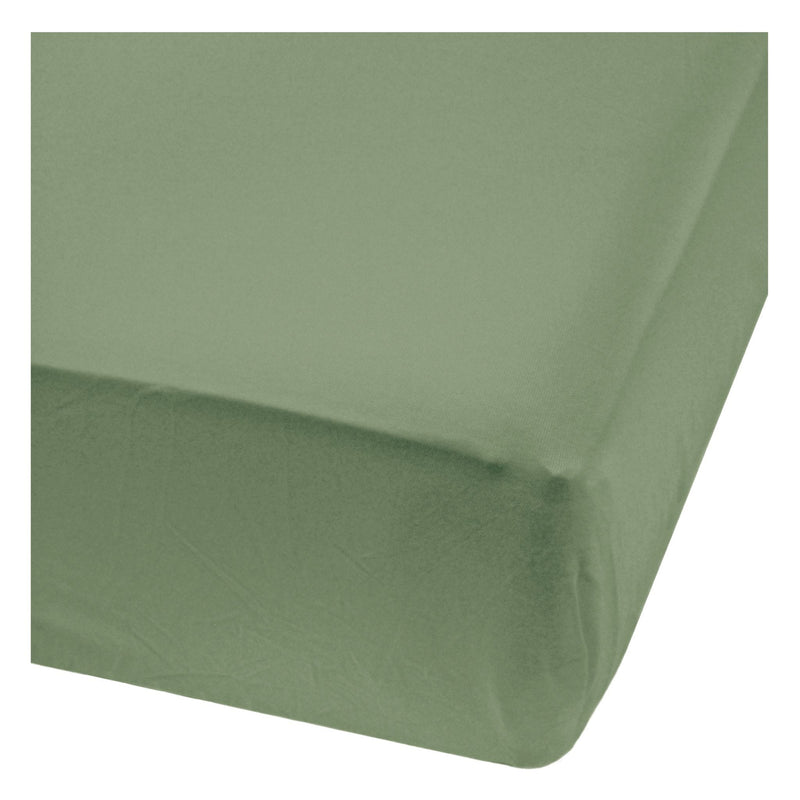Perlimpinpin Bamboo Baby Crib Fitted Sheets, Hunter Green I6