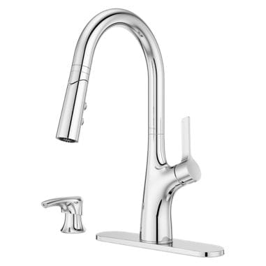 Pfister Ceylon Pull-Down Kitchen Faucet, Polished Chrome R0