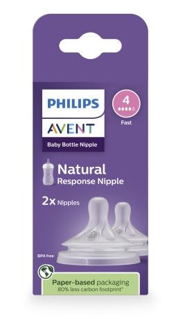 Philips Avent Response Nipple Flow 4 for 3M+, 2-pk S2