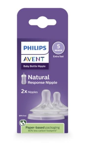 Philips Avent Response Nipple Flow 5 for 6M+, 2-pk W3