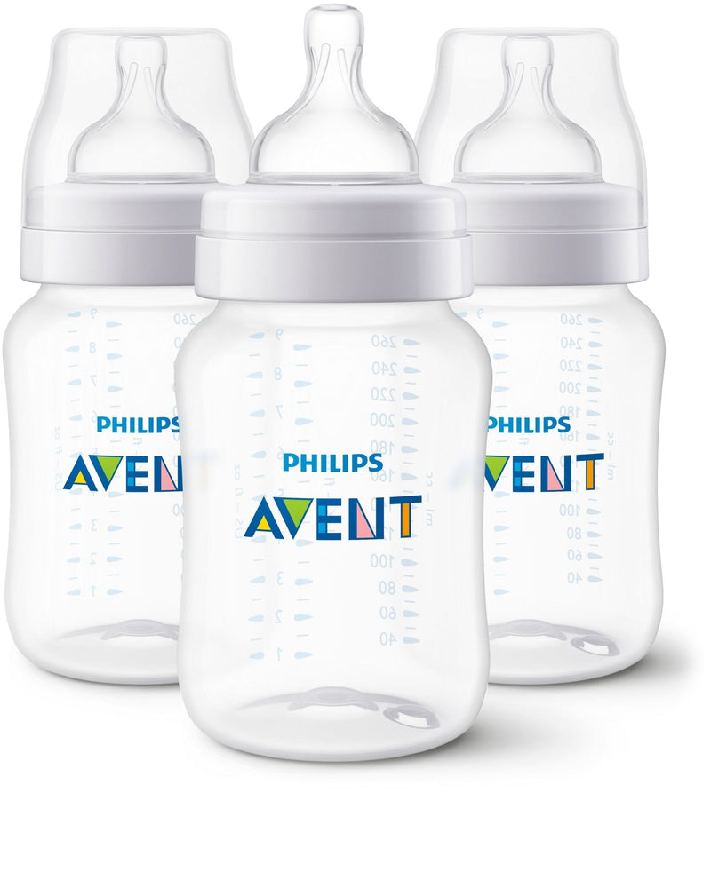 Philips Avent SCY103/03 Anti-Colic Baby Bottle, 9-oz, 3-pk W5