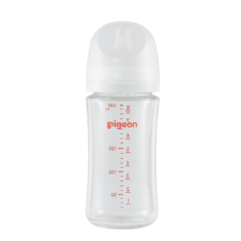 Pigeon Glass Bottle with Silicone Nipple (M), 8-oz, 3 Months+ I0