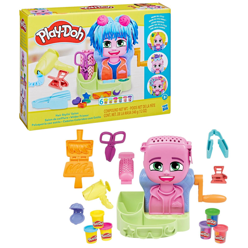 Play-Doh Hair Stylin' Dual Colour Salon Playset, Ages 3+ X6