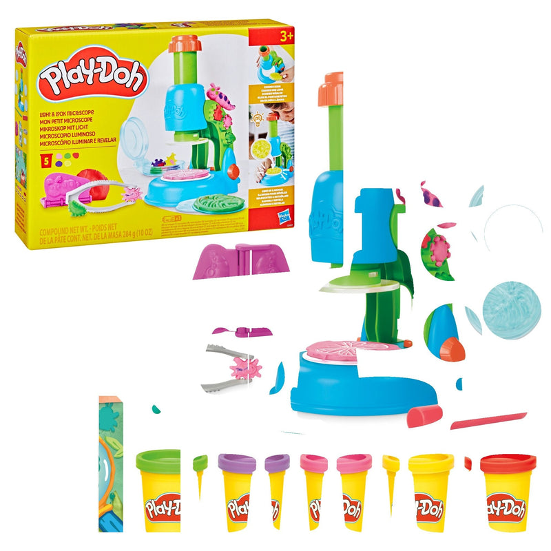 Play-Doh Light-up Microscope Playset with Glow Effects I7