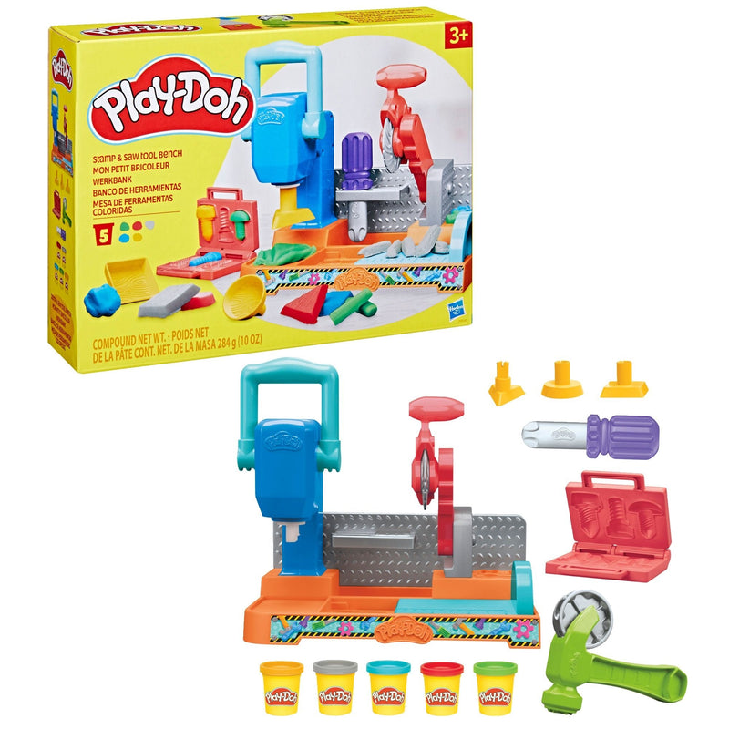 Play-Doh Stamp & Saw Tool Bench Playset, Ages 3+ U2