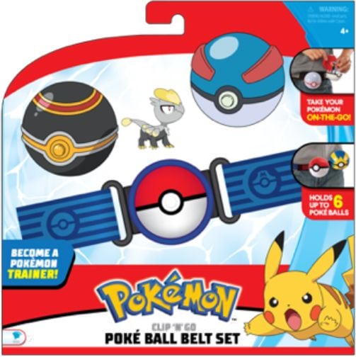 Pokémon Clip 'N' Go Poké Ball Belt Set With 2-Inch Action Figure & Balls, Assorted, Age 4+ J0
