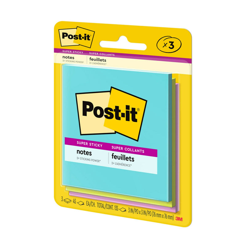 Post-it Super Sticky Notes Supernova Neons Notes, 3-pk R9