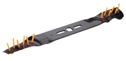 Power Rake Universal 6-in-1 Replacement Lawn Mower Blade, 21-in/22-in, Removable Tines D8
