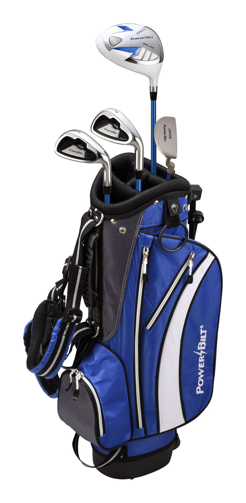 PowerBilt Junior Tour Golf Club Set, Ages 5-8, Left-Hand, Blue Y3