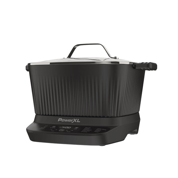 PowerXL StirMax Digital Programmable Slow/Multi-Cooker with 9 Cooking Pre-Sets, Black E6