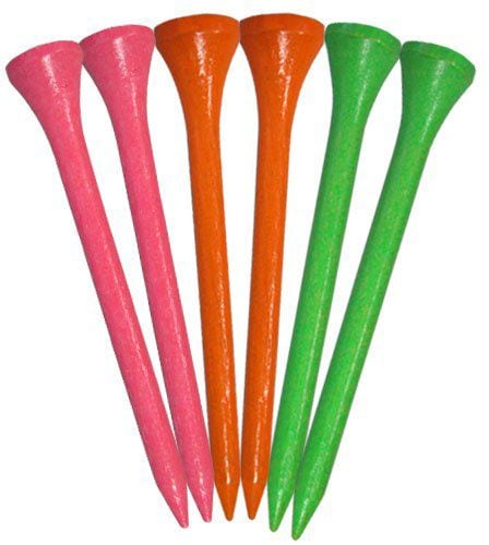 Pride Biodegradable Hardwood Golf Tee, 2-3/4-in, 50-pk, Citrus Assorted Colours U8