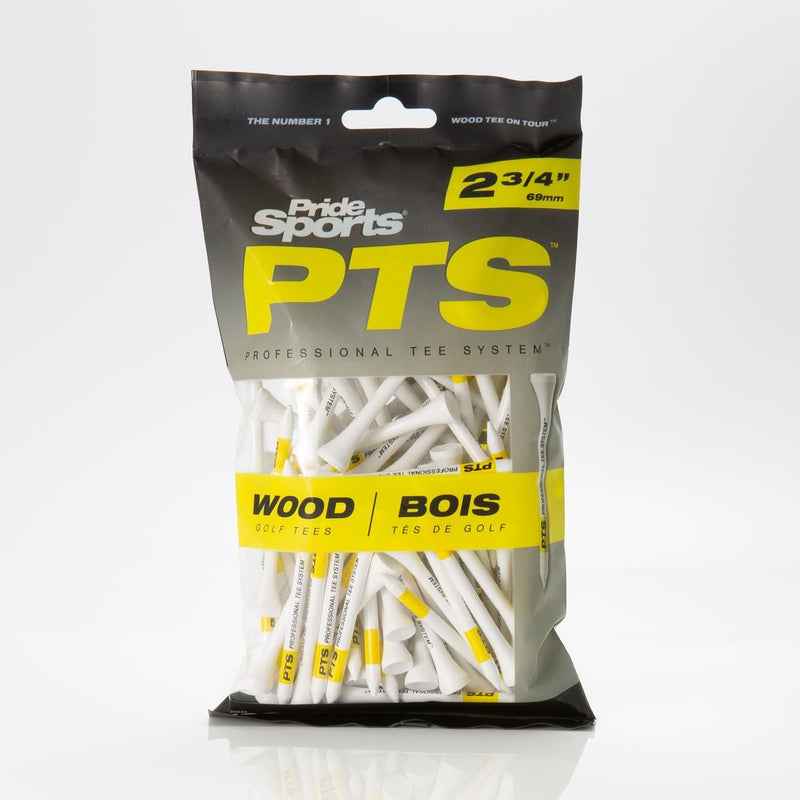 Pride Professional Biodegradable Hardwood Golf Tees, 2-3/4-in, 100-pk, White V4