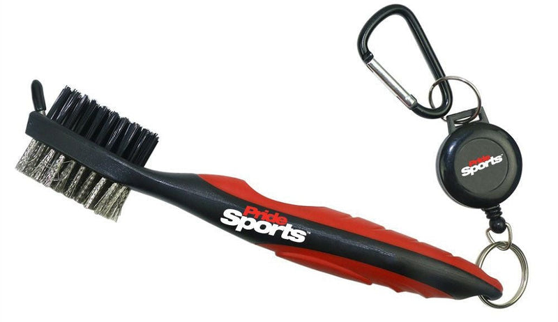 PrideSports Deluxe Golf Club Cleaning Brush with Retractable Cord K9