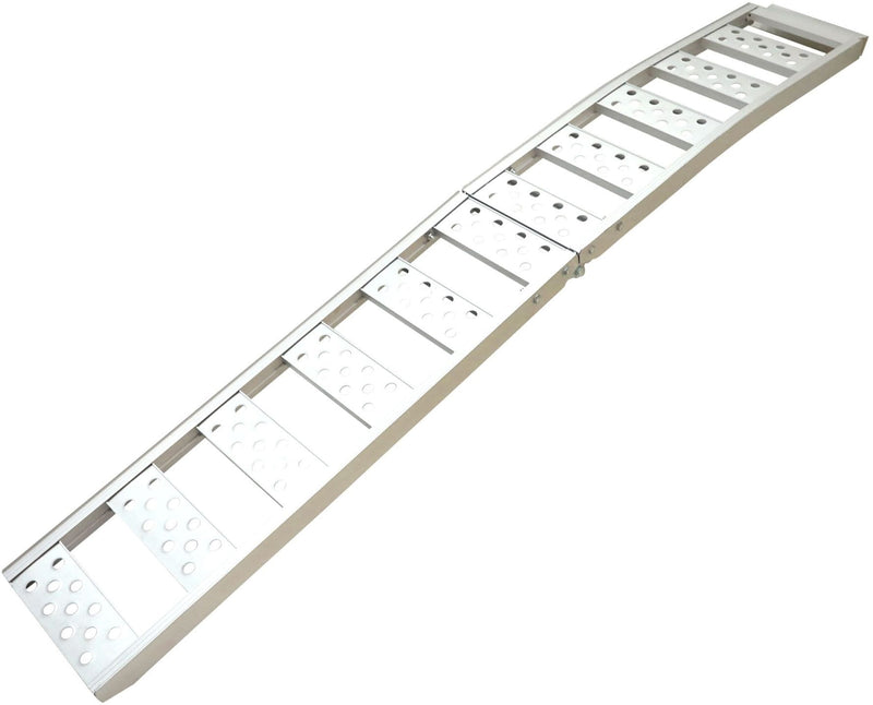 PRIME1 Aluminum Bi-Folding Arched Loading Ramp with Adjustable Straps, 85 x 12-in F8