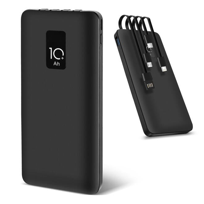 4 in 1 Fast Charging Power Bank with Built-in Cables, 10000mAh - PrimeCables C4