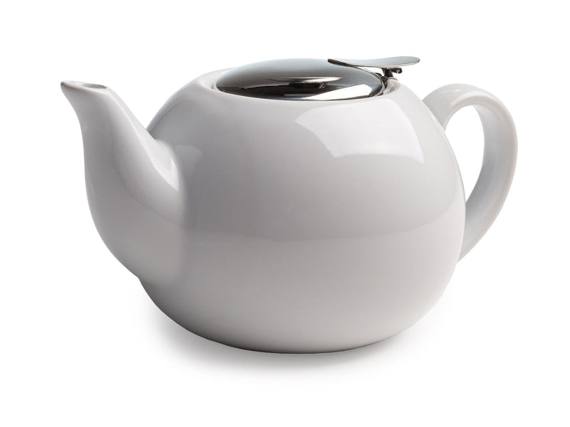 Primula Ceramic Teapot with Stainless Steel Infuser, 0.71-L, White B1
