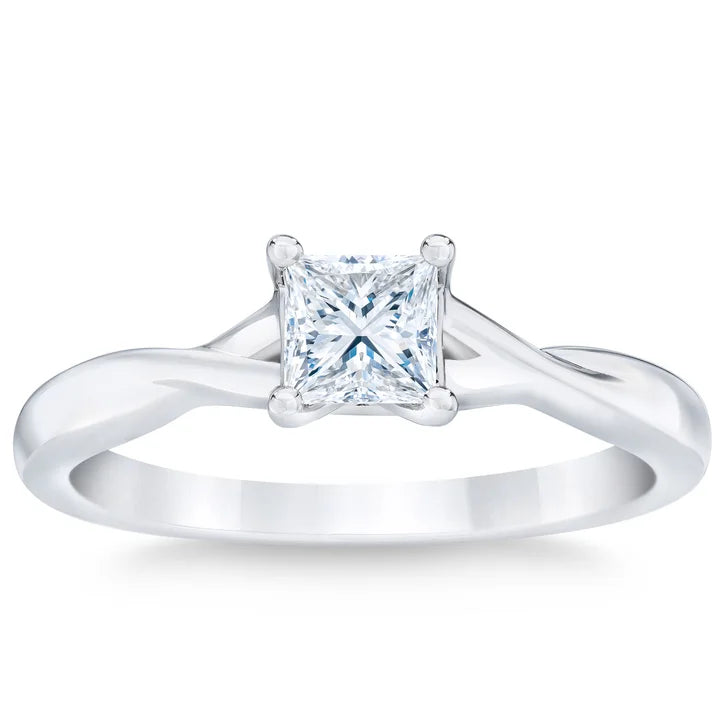 Princess Cut Diamond Solitaire Ring (0.50 ct) U8