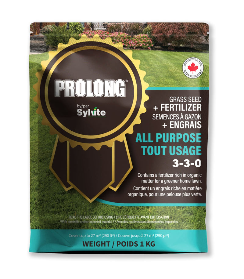 PROLONG All Purpose Grass Seed with Fertilizer, 3-3-0, 1kg I1