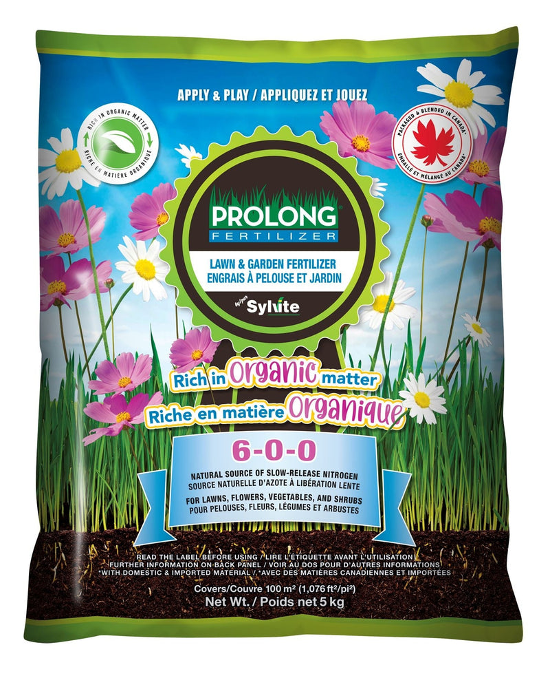 PROLONG Slow Release Nitrogen Lawn & Garden Organic Fertilizer, 6-0-0, 5kg P8
