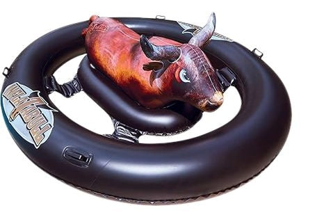 Promar Inflatabull Inflatable Bull Ride-On Lake/Pool Float Toy, Brown I6