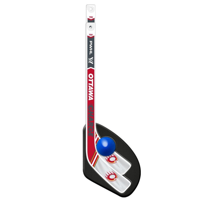 PWHL Ottawa Charge 1-on-1 Mini Hockey Sticks with Ball Set, 3-pc S5