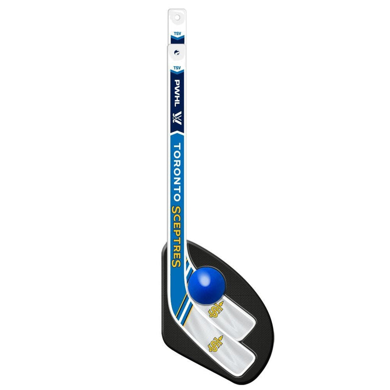 PWHL Toronto Sceptres 1-on-1 Mini Hockey Sticks with Ball Set, 3-pc S0