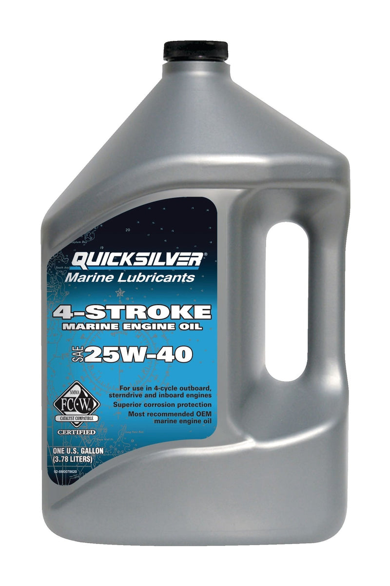 Quicksilver 4-Stroke Marine Engine Oil 25W40, 3.78-L H5