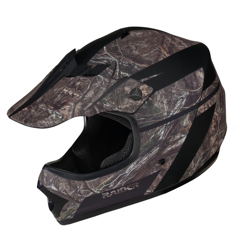 Raider Ambush V2 Off-Road Helmet, Youth, Mossy Oak, Assorted Sizes M1